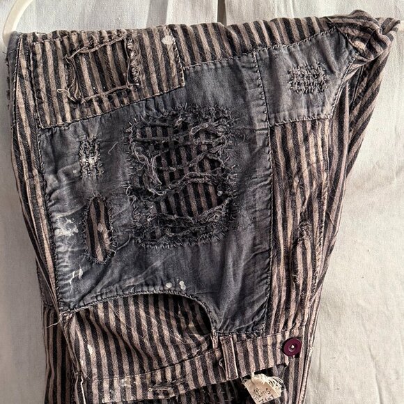 Magnolia Pearl Yarn Dyed Patchwork Striped Miners - Picture 7 of 16